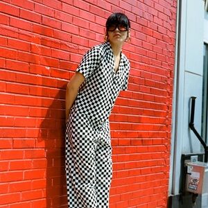 WRAY CHECKERED LOUNGE SET